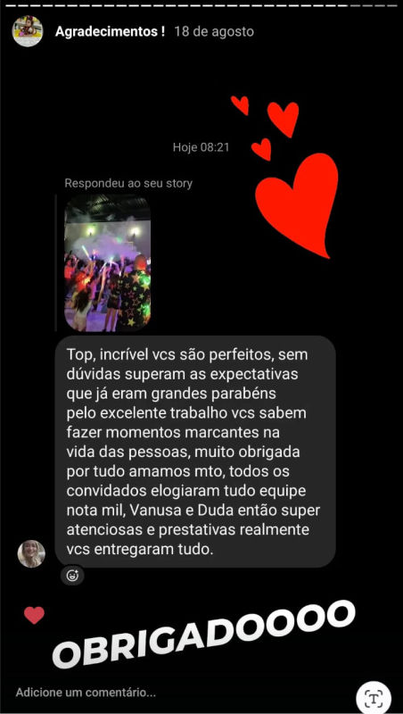 Depoimentos - Buffet Fábrica da Alegria